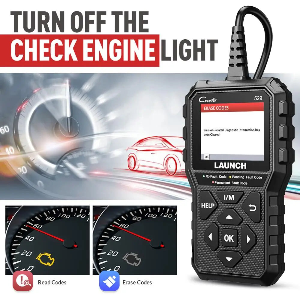 Nuevo launch creader 529 cr529 obd2 scanner diagnosis multimarca maquina diagnosis scaner automotriz escaner