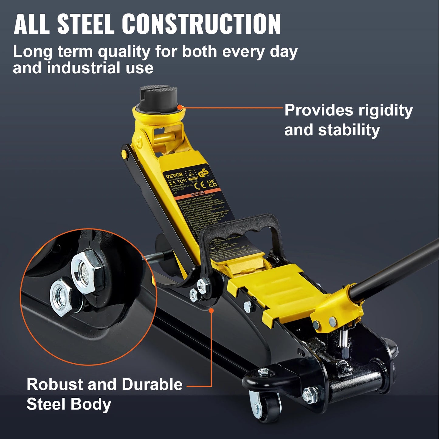 Succebuy Gato Hidráulico de Piso 2.5T – Elevador Seguro para Autos y SUV