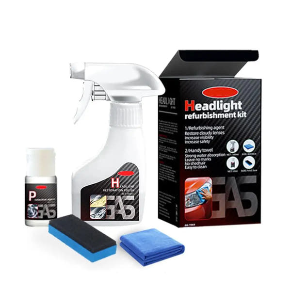 Kit de restauración de faros de coche, abrillantador químico, pulidor de faros, restaurador, juego de pasta de pulido, lijado de cera para faros de coche