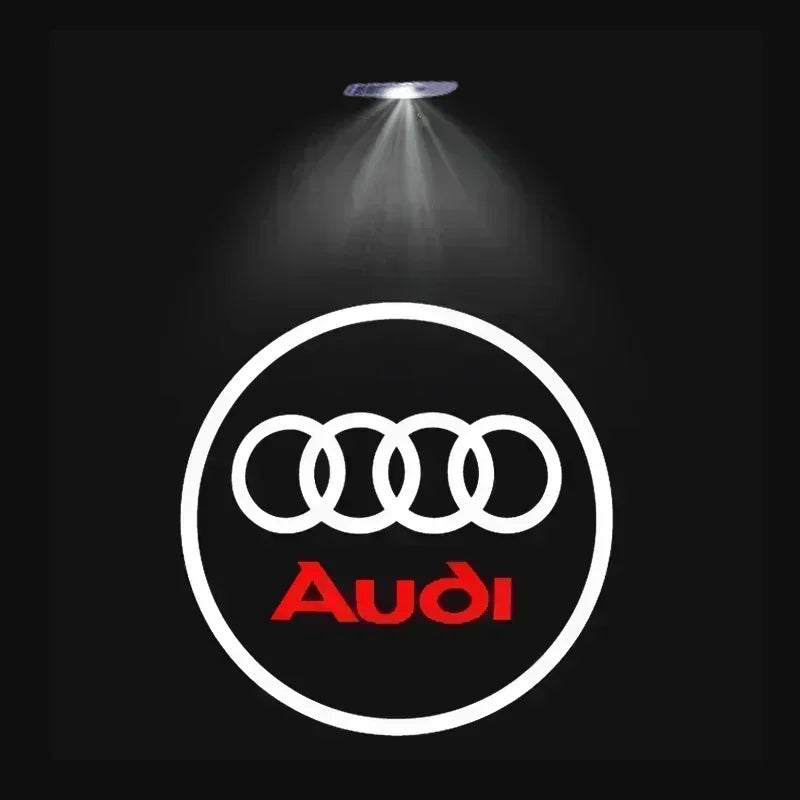 Luz de bienvenida para puerta de coche, lámpara Led HD para proyector para Audi