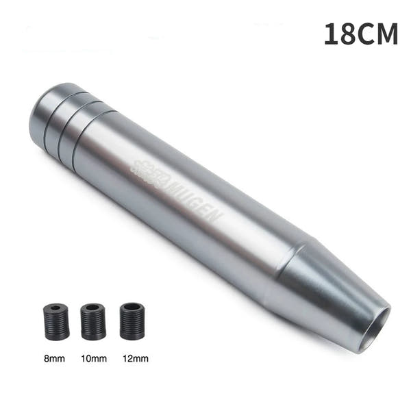 Perilla de palanca de cambios de aluminio Universal Auto JDM de 18cm de longitud, perilla de palanca de cambios de coche de carreras MUGEN