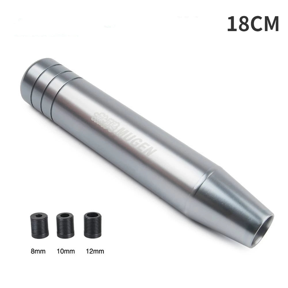 Perilla de palanca de cambios de aluminio Universal Auto JDM de 18cm de longitud, perilla de palanca de cambios de coche de carreras MUGEN