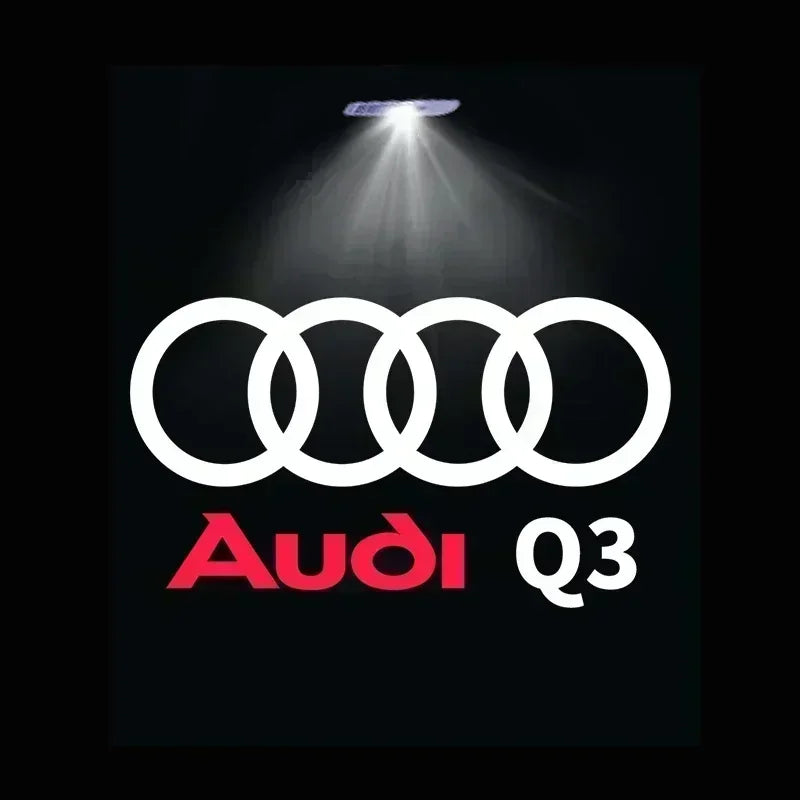 Luz de bienvenida para puerta de coche, lámpara Led HD para proyector para Audi