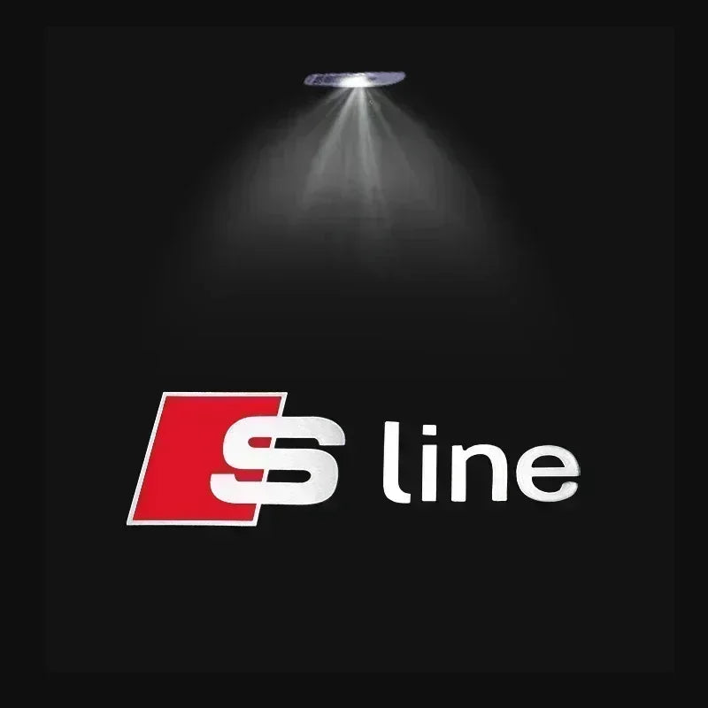 Luz de bienvenida para puerta de coche, lámpara Led HD para proyector para Audi