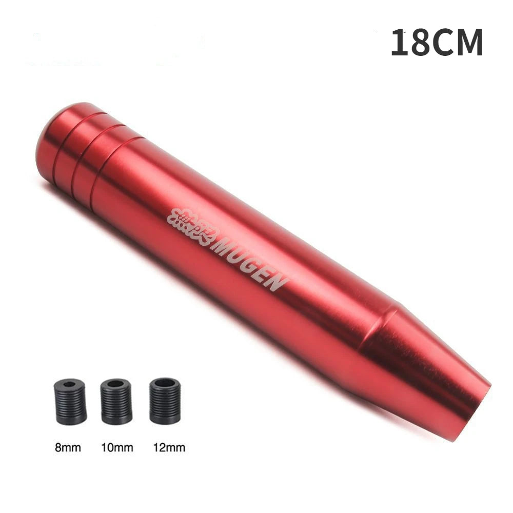 Perilla de palanca de cambios de aluminio Universal Auto JDM de 18cm de longitud, perilla de palanca de cambios de coche de carreras MUGEN