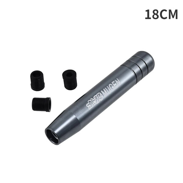 Perilla de palanca de cambios de aluminio Universal Auto JDM de 18cm de longitud, perilla de palanca de cambios de coche de carreras MUGEN