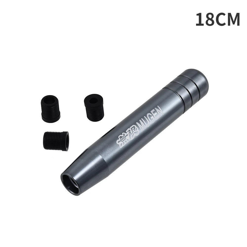 Perilla de palanca de cambios de aluminio Universal Auto JDM de 18cm de longitud, perilla de palanca de cambios de coche de carreras MUGEN