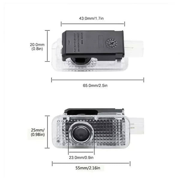 Luz de bienvenida para puerta de coche, lámpara Led HD para proyector para Audi