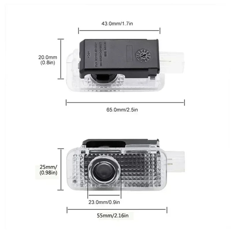 Luz de bienvenida para puerta de coche, lámpara Led HD para proyector para Audi