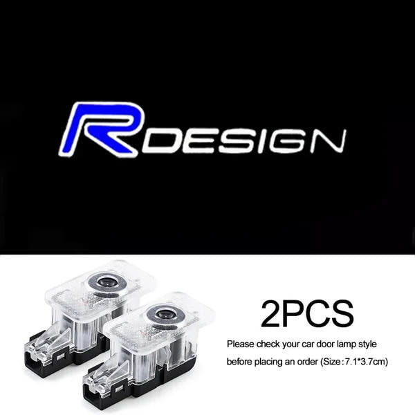 Luces LED de Bienvenida para Puertas Volvo – Proyector Logo R-Design, Instalación Fácil 12V