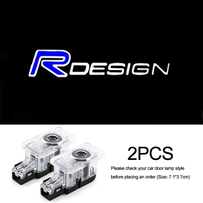 Luces LED de Bienvenida para Puertas Volvo – Proyector Logo R-Design, Instalación Fácil 12V