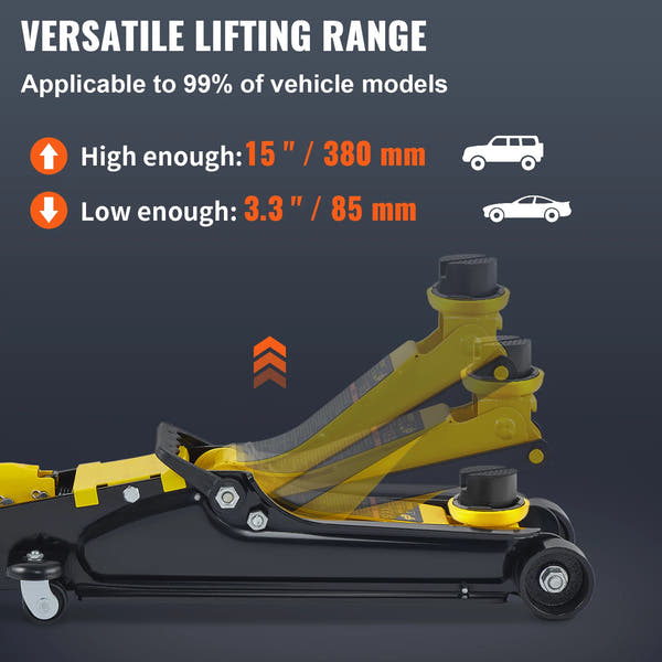 Succebuy Gato Hidráulico de Piso 2.5T – Elevador Seguro para Autos y SUV