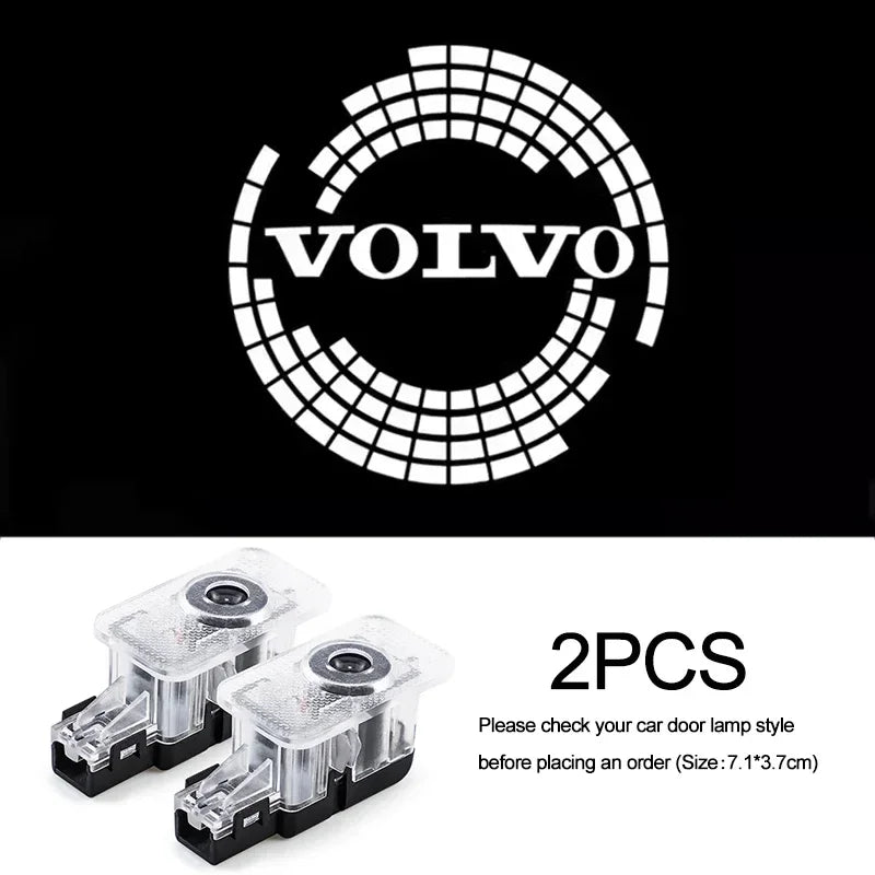 Luces LED de Bienvenida para Puertas Volvo – Proyector Logo R-Design, Instalación Fácil 12V