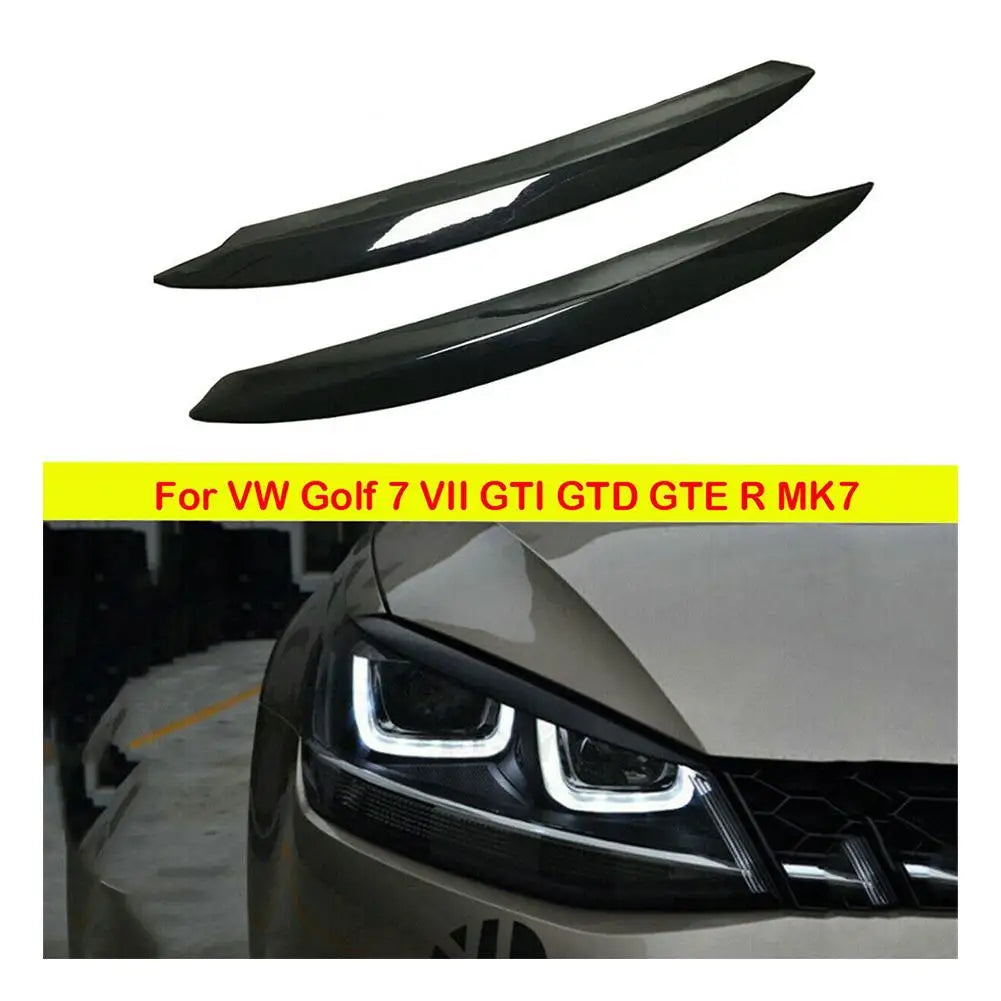 Cubierta de párpado de ceja para faro de coche, embellecedor para VOLKSWAGEN VW Golf 7 7,5 VII GTD R MK7 MK7.5 2013-2019, pegatinas llamativas