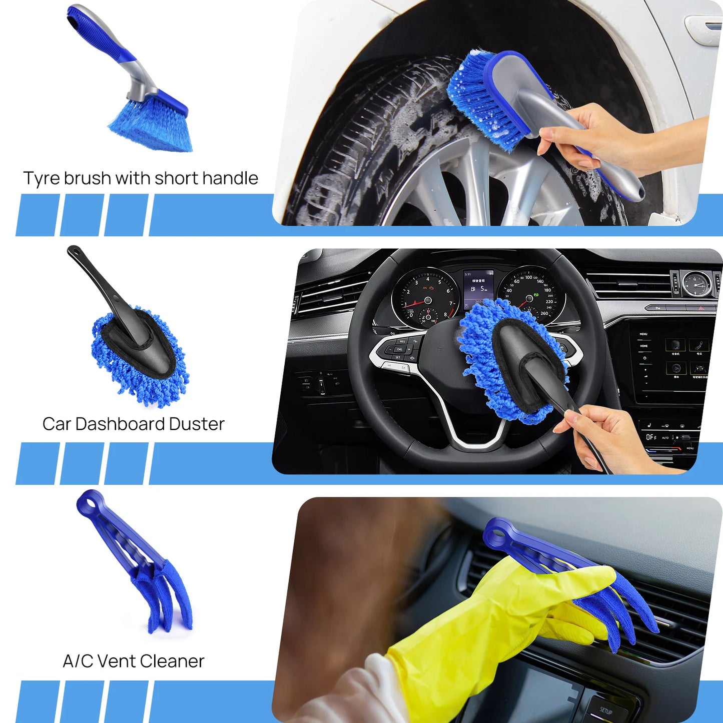 Kit de Limpieza y Detallado Profesional para Autos – 20+ Piezas Completas