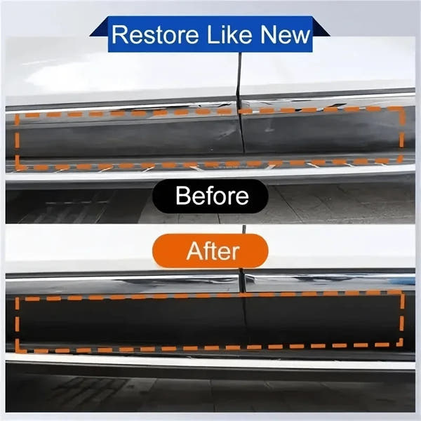 Agente de recubrimiento restaurador de plástico para coche, reparación Exterior de goma y plástico, agente de restauración de actualización limpia, brillo negro, sello brillante