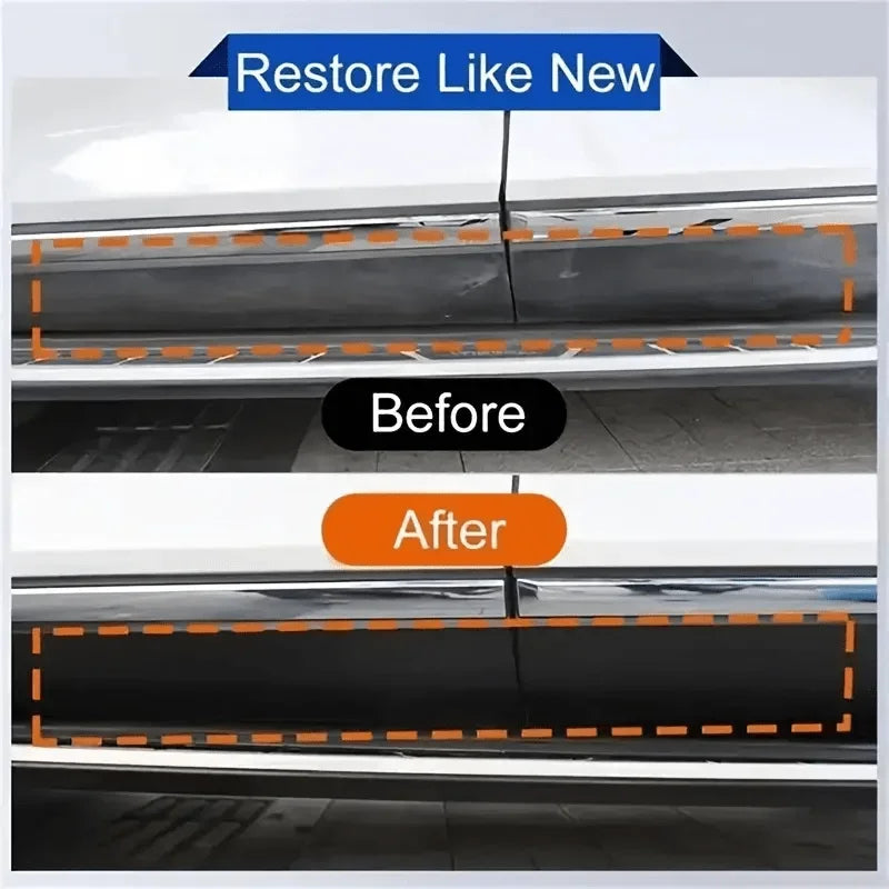 Agente de recubrimiento restaurador de plástico para coche, reparación Exterior de goma y plástico, agente de restauración de actualización limpia, brillo negro, sello brillante