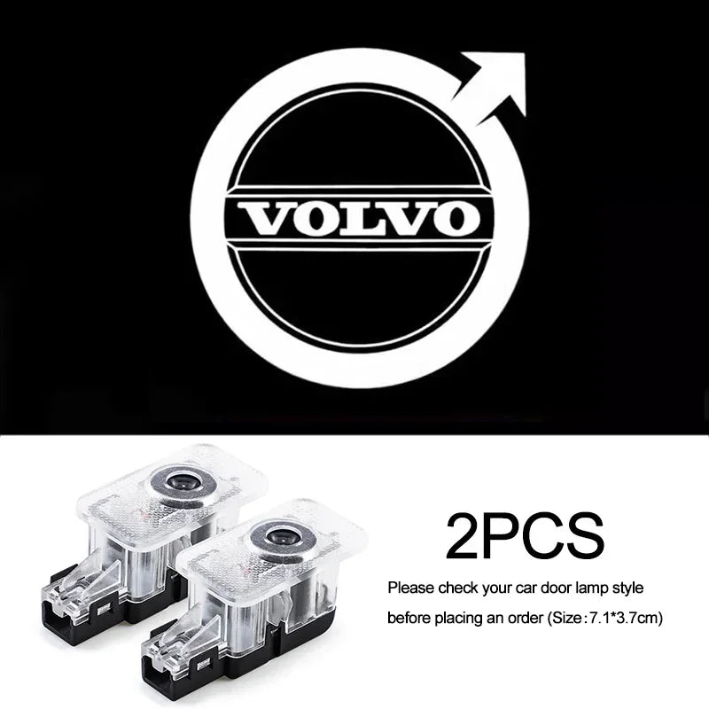 Luces LED de Bienvenida para Puertas Volvo – Proyector Logo R-Design, Instalación Fácil 12V