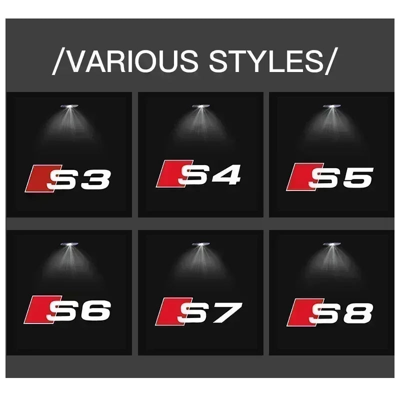Luz de bienvenida para puerta de coche, lámpara Led HD para proyector para Audi