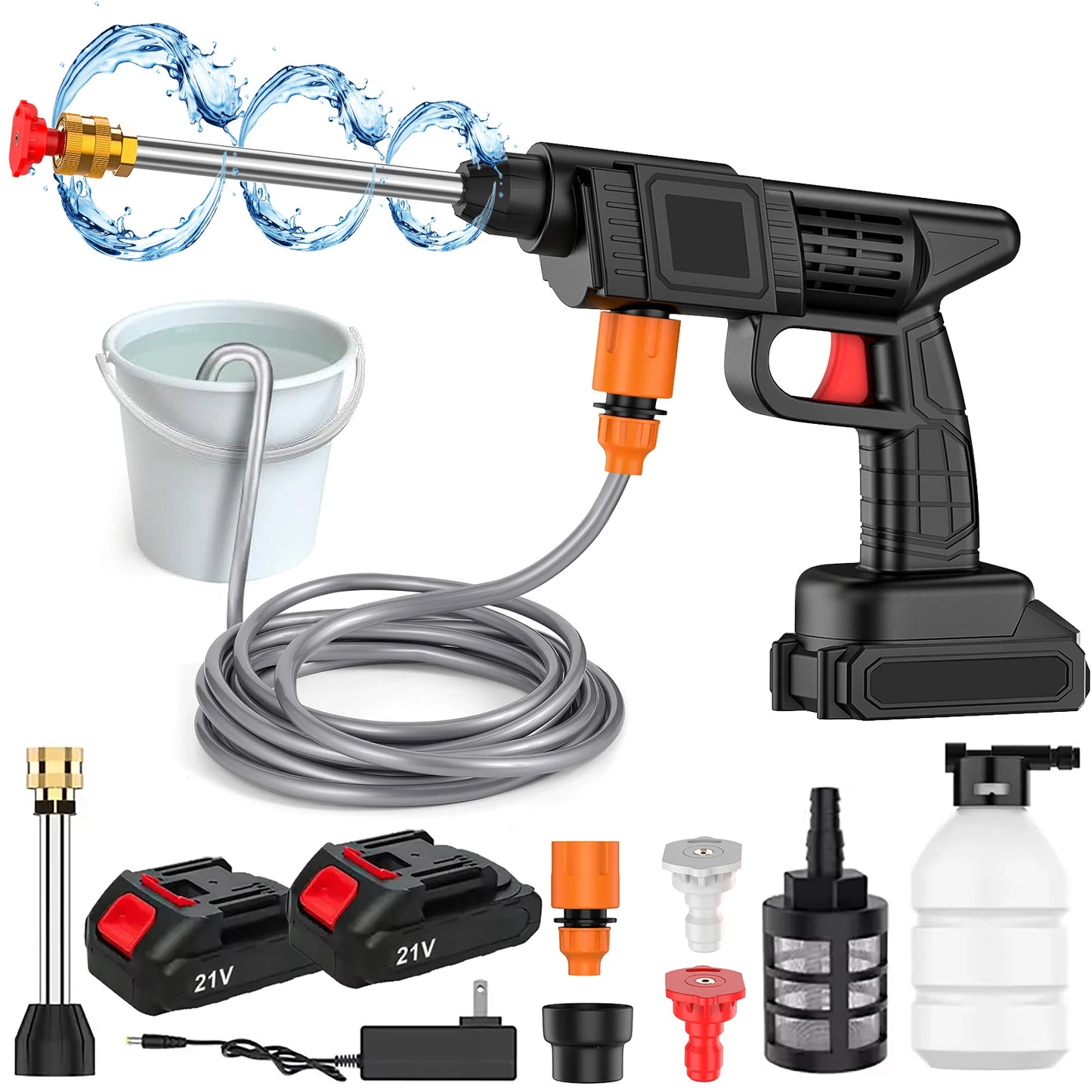 Hidrolavadora Portátil 50Bar – Compatible Batería Makita 24V