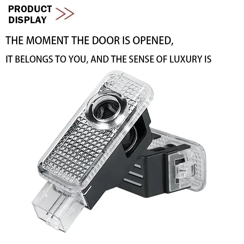 Luz de bienvenida para puerta de coche, lámpara Led HD para proyector para Audi