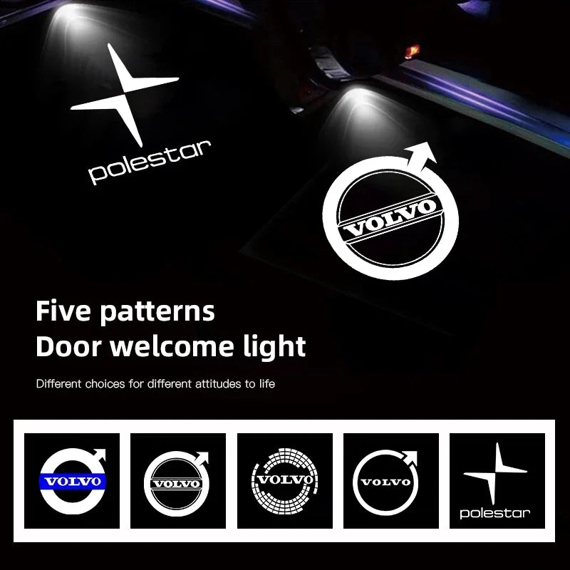 Luces LED de Bienvenida para Puertas Volvo – Proyector Logo R-Design, Instalación Fácil 12V