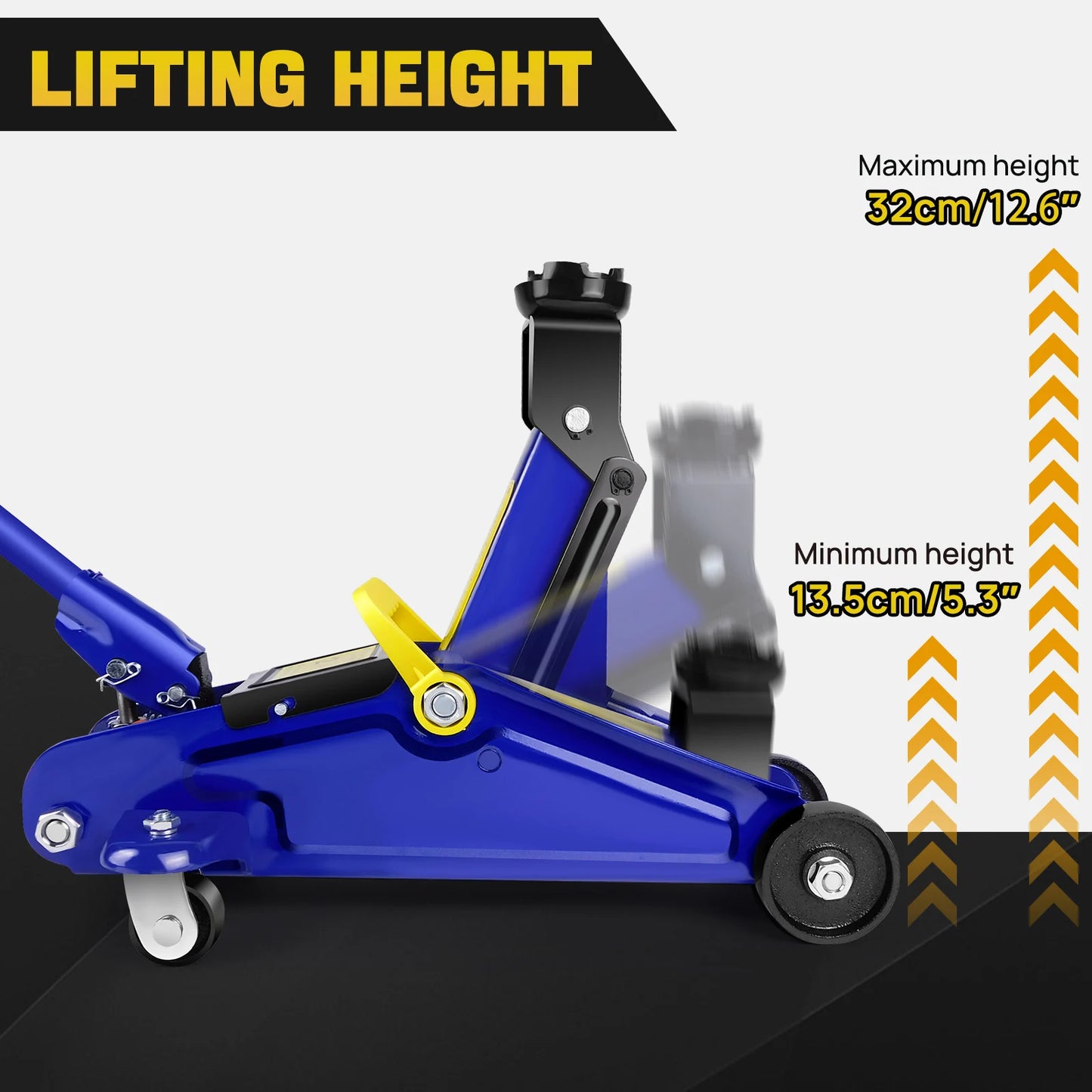Gato Hidráulico 2T + Soportes 3T – Kit Elevador de Auto con Maletín