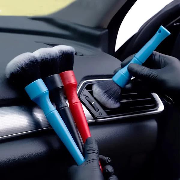 Cepillo ultrasuave para detalles de Interior de coche, cerdas sintéticas, plumero, accesorios de limpieza automática