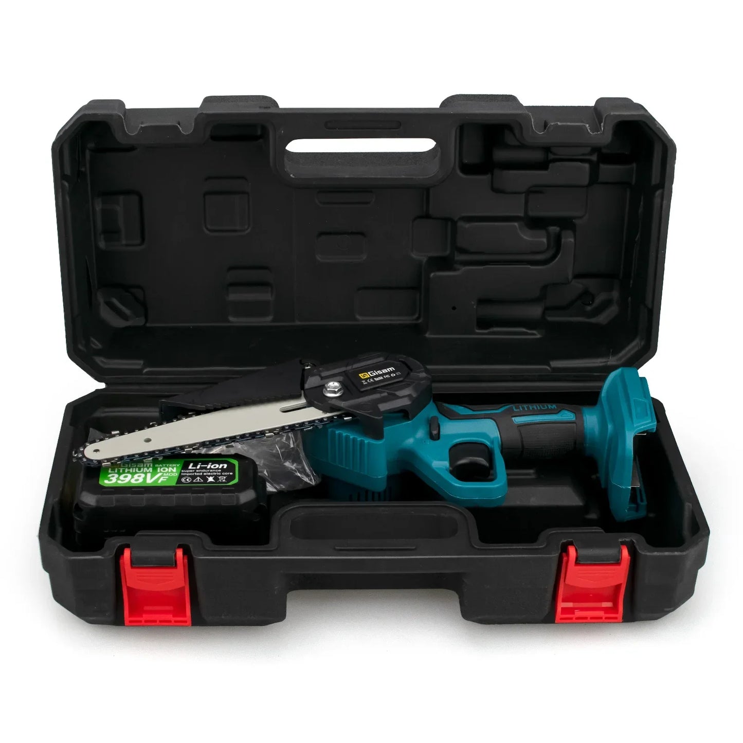 Mini Motosierra Inalámbrica 6” 18V con 2 Baterías | Corte Rápido y Portátil