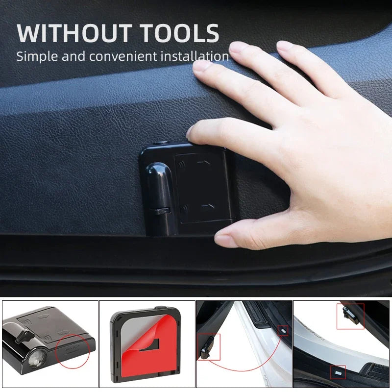 Luz Led de bienvenida para puerta de coche proyector láser inalámbrico Logo lámpara de sombra fantasma para Peugeot