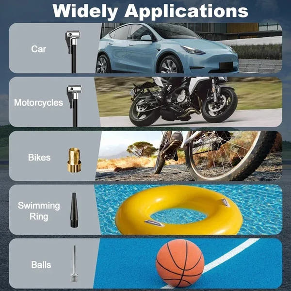 Car Wireless Air Pump Air Compressor Tire Ball Inflator LED Light Tyre Inflator 150PSI Electric for Car Motorcycles Bicycles