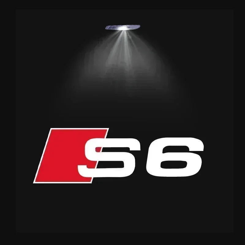 Luz de bienvenida para puerta de coche, lámpara Led HD para proyector para Audi
