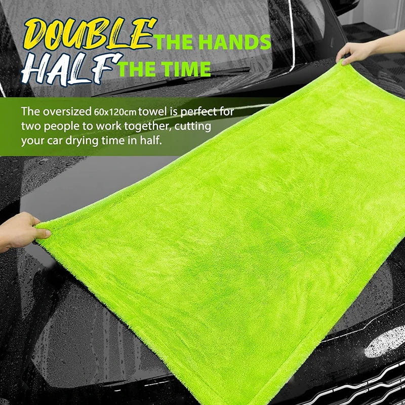 Toalla de Secado para Autos 1400GSM – Microfibra Premium, Súper Absorbente y Extra Grande (60x120cm)