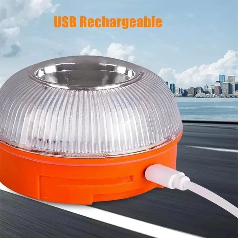 Luz recargable Dgt V16, luz de advertencia intermitente estroboscópica de inducción magnética para ayuda de emergencia de coche homologada
