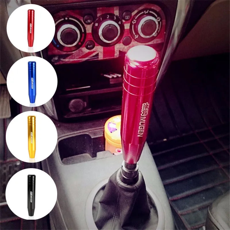 Perilla de palanca de cambios de aluminio Universal Auto JDM de 18cm de longitud, perilla de palanca de cambios de coche de carreras MUGEN