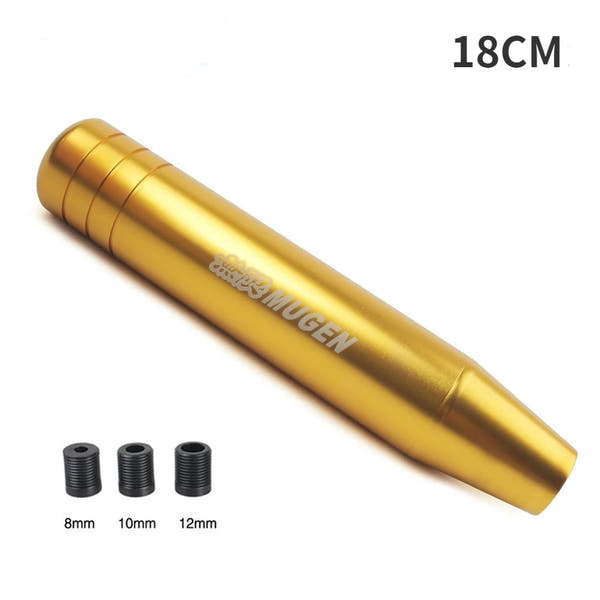 Perilla de palanca de cambios de aluminio Universal Auto JDM de 18cm de longitud, perilla de palanca de cambios de coche de carreras MUGEN
