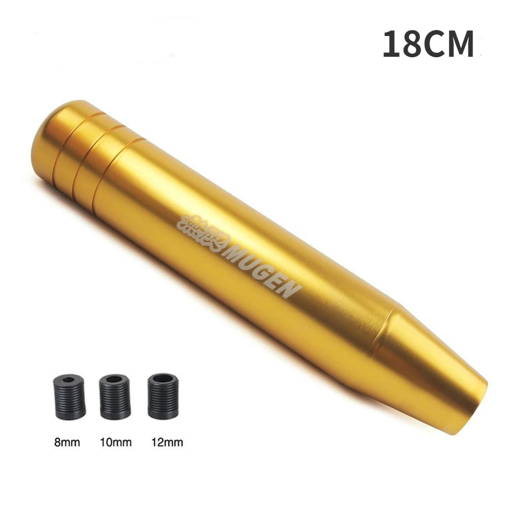 Perilla de palanca de cambios de aluminio Universal Auto JDM de 18cm de longitud, perilla de palanca de cambios de coche de carreras MUGEN