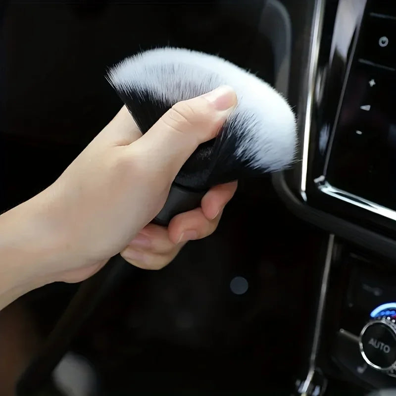 Cepillo ultrasuave para detalles de Interior de coche, cerdas sintéticas, plumero, accesorios de limpieza automática