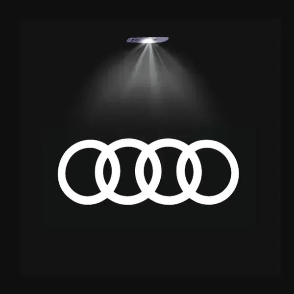 Luz de bienvenida para puerta de coche, lámpara Led HD para proyector para Audi