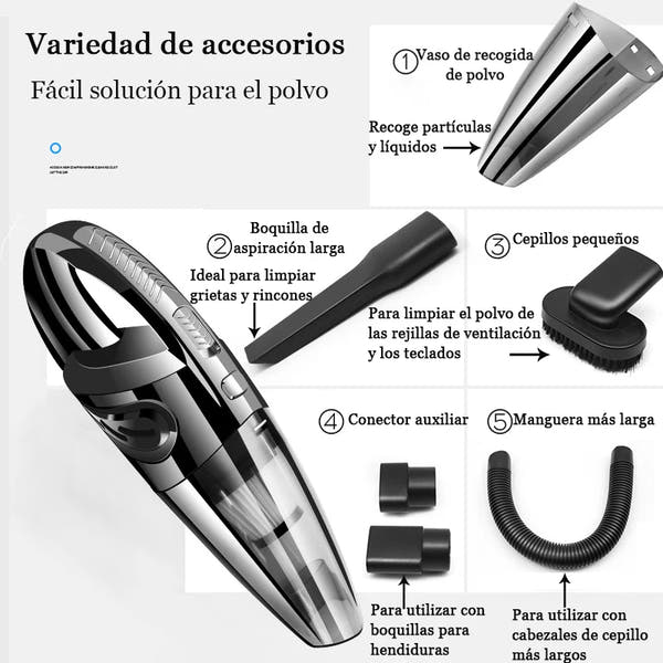 Aspiradora de mano inalámbrica, potente succión ciclónica, limpieza Interior de coche
