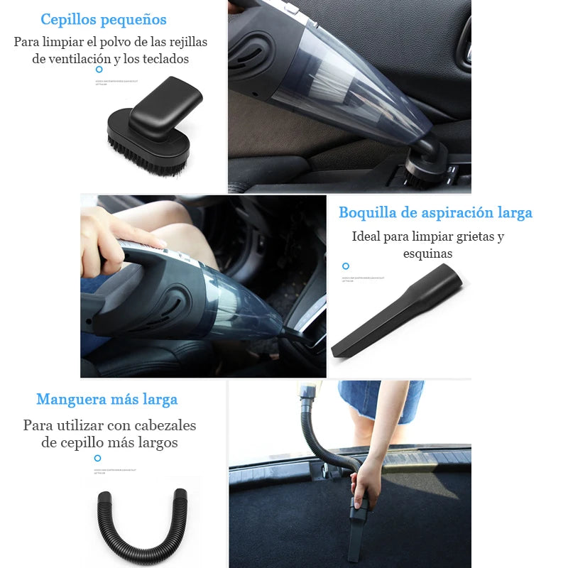 Aspiradora de mano inalámbrica, potente succión ciclónica, limpieza Interior de coche