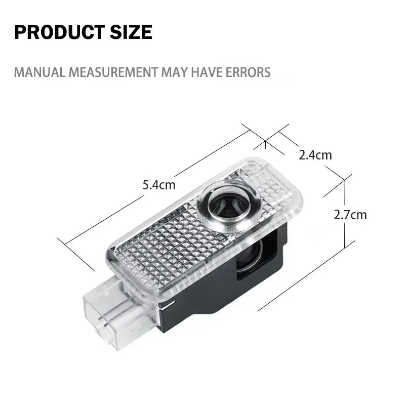 Luz de bienvenida para puerta de coche, lámpara Led HD para proyector para Audi