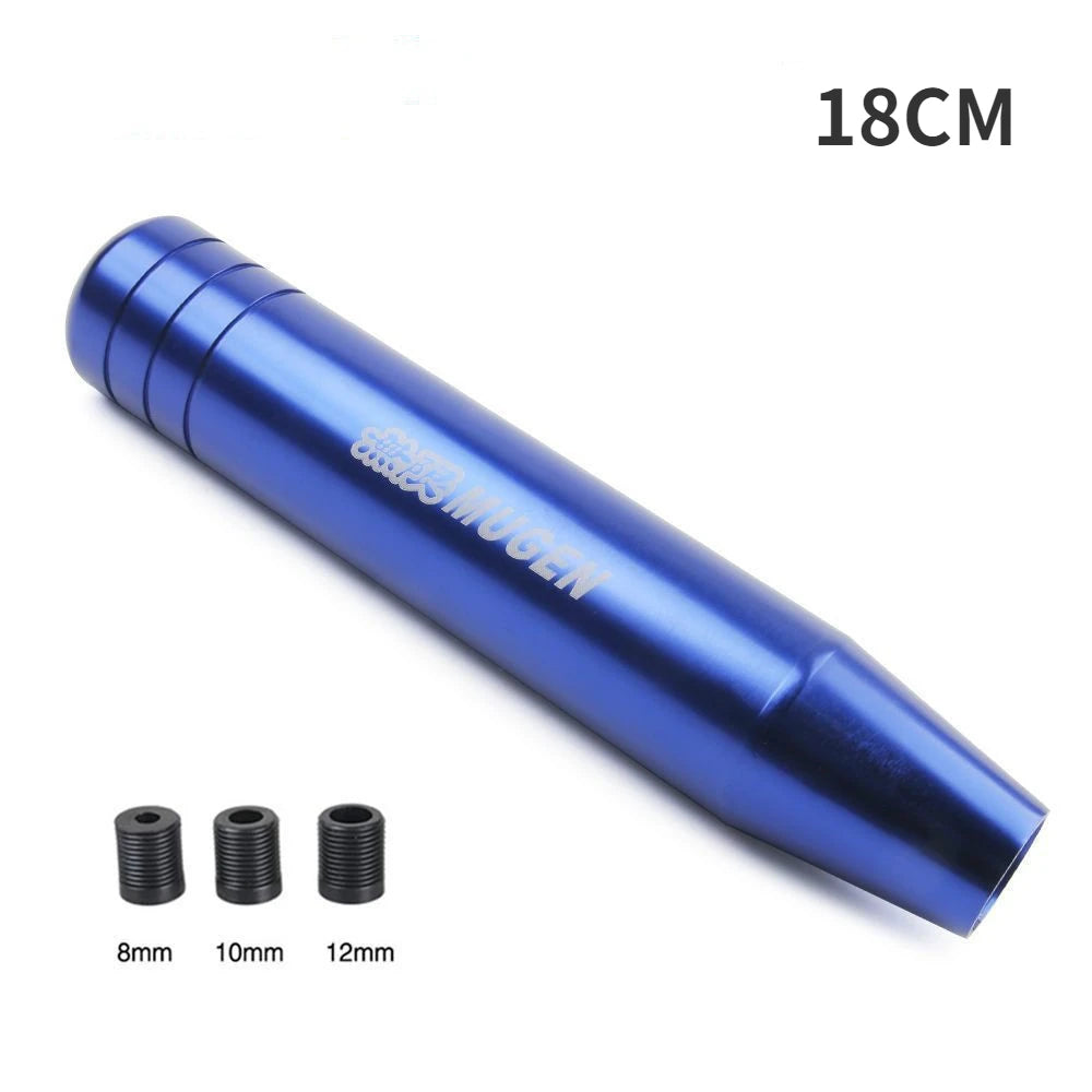 Perilla de palanca de cambios de aluminio Universal Auto JDM de 18cm de longitud, perilla de palanca de cambios de coche de carreras MUGEN