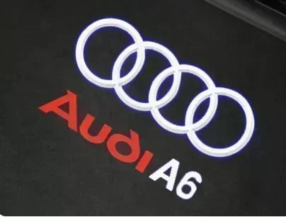 Luz de bienvenida para puerta de coche, lámpara Led HD para proyector para Audi