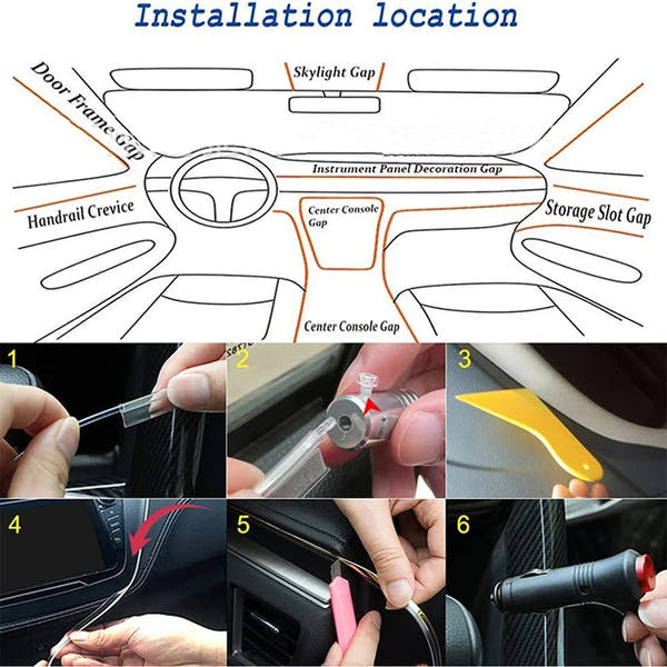 ¡Ilumina tu auto! Luces LED RGB 8M con Control por App – Kit 6 en 1 para Interior Vehicular