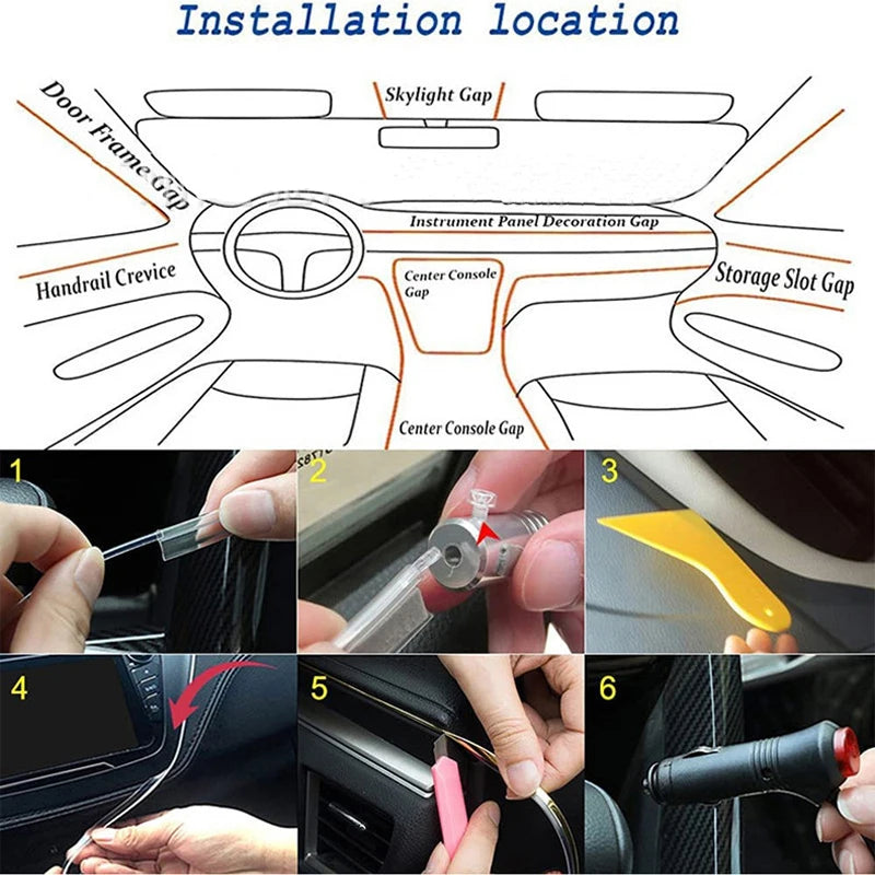 ¡Ilumina tu auto! Luces LED RGB 8M con Control por App – Kit 6 en 1 para Interior Vehicular