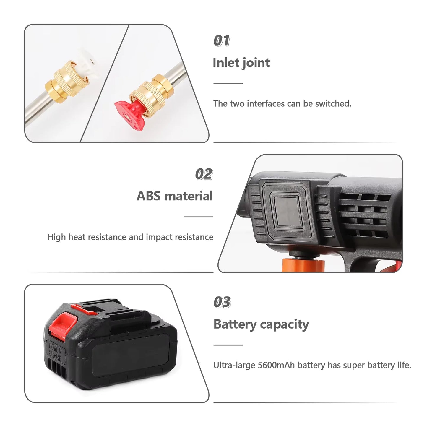 Hidrolavadora Portátil 50Bar – Compatible Batería Makita 24V