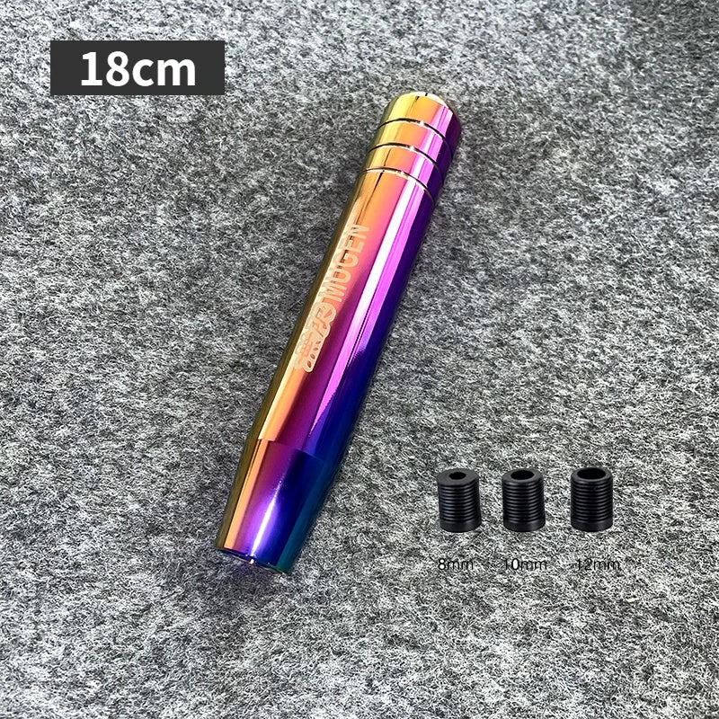 Perilla de palanca de cambios de aluminio Universal Auto JDM de 18cm de longitud, perilla de palanca de cambios de coche de carreras MUGEN