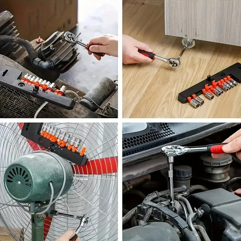 Nueva actualización, juego de llaves de vaso, Hardware, herramienta de reparación de bicicletas para coche, barco, motocicleta, trinquete de enchufe corto, herramientas de reparación de automóviles, mano