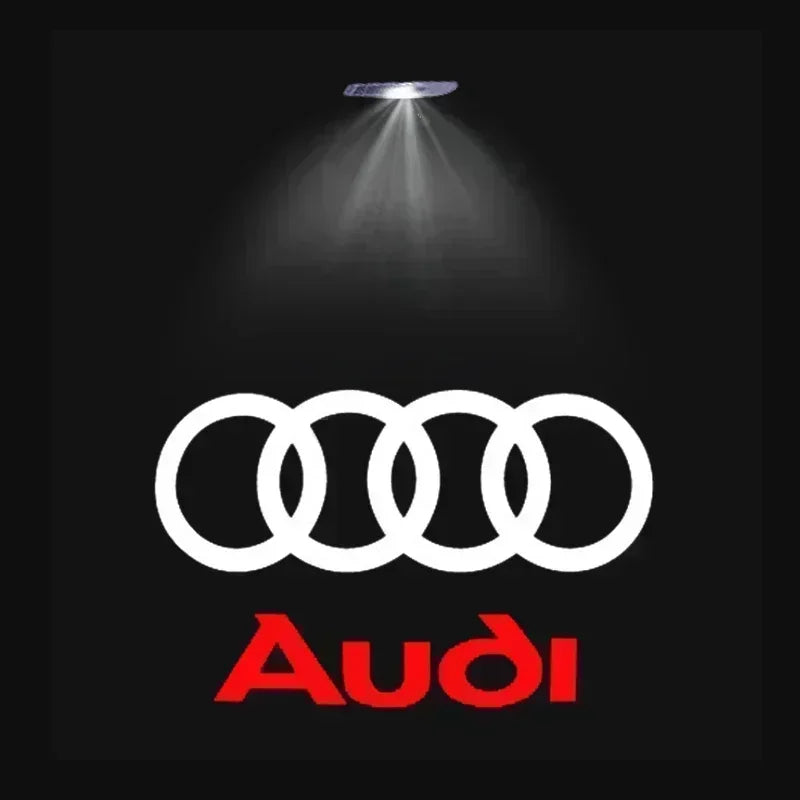 Luz de bienvenida para puerta de coche, lámpara Led HD para proyector para Audi